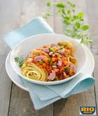 Lekki makaron z tuńczykiem Rio Mare: Linguine z tuńczykiem i groszkiem