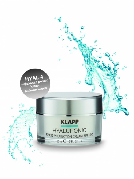 NOWOŚĆ od KLAPP Cosmetics! Nawilżenie i ochrona – HYALURONIC Face Protection Cr LIFESTYLE, Uroda - Linia KLAPP HYALURONIC została wzbogacona o nowy produkt, zawierający nowy, aż 4-cząsteczkowy kompleks kwasu hialuronowego. Krem HYALURONIC Face Protection Cream SPF30 oprócz intensywnego nawilżenia, zapewnia ochronę UVA i UVB.
