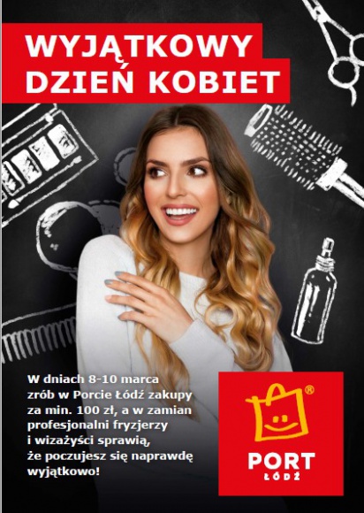 Port Łódź świętuje Dzień Kobiet Zdrowie, BIZNES - Z okazji Dnia Kobiet Port Łódź przygotował niespodziankę. Strefa beauty pojawi się w Atrium 8 marca, a skorzystać będzie można z niej do soboty 10 marca włącznie.