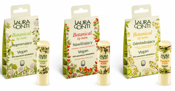 Balsamy Laura Conti Botanical Vegan LIFESTYLE, Uroda - Nowa linia wegańskich balsamów do ust. 99% składników pochodzenia naturalnego. 0% składników pochodzenia zwierzęcego.