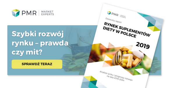 Rynek suplementów diety wzrośnie o 5% rocznie w latach 2020-2024 Zdrowie, BIZNES - W ostatnich dwóch latach rynek suplementów diety w Polsce rósł umiarkowanie – o mniej niż 5% rocznie. W 2018 r. sprzedaż apteczna i pozaapteczna tych produktów (uwzględniając dietetyczne środki spożywcze), wyniosła, według szacunków PMR, 5,4 mld zł.