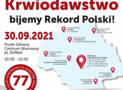 Promuję Krwiodawstwo – biję Rekord Polski!