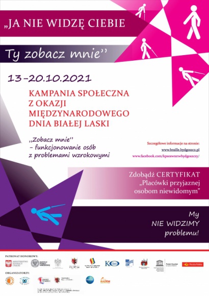 Niewidomi w Bydgoszczy świętują Dzień Białej Laski